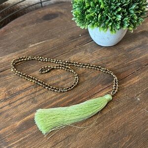 Zacasha Beaded Tassel Necklace